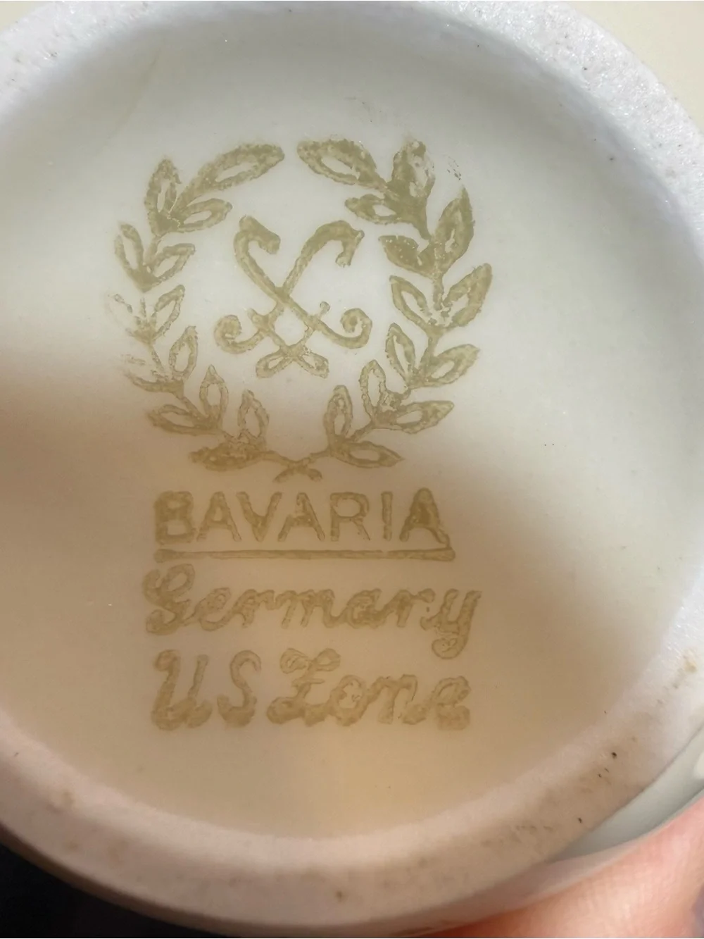 Bavaria Ivory Floral Teacup and Saucer Set - U.S./ Germany